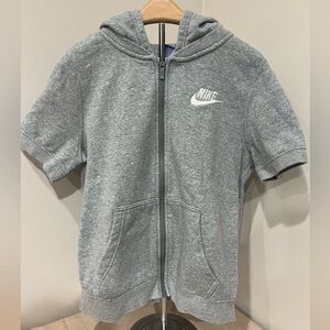 NIKE Zip-up Gray Hoodie - Big Kids Large or Women’s XS to S